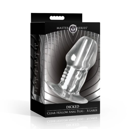 Dicked Clear Hollow Anal Plug - X-Large - Image 8