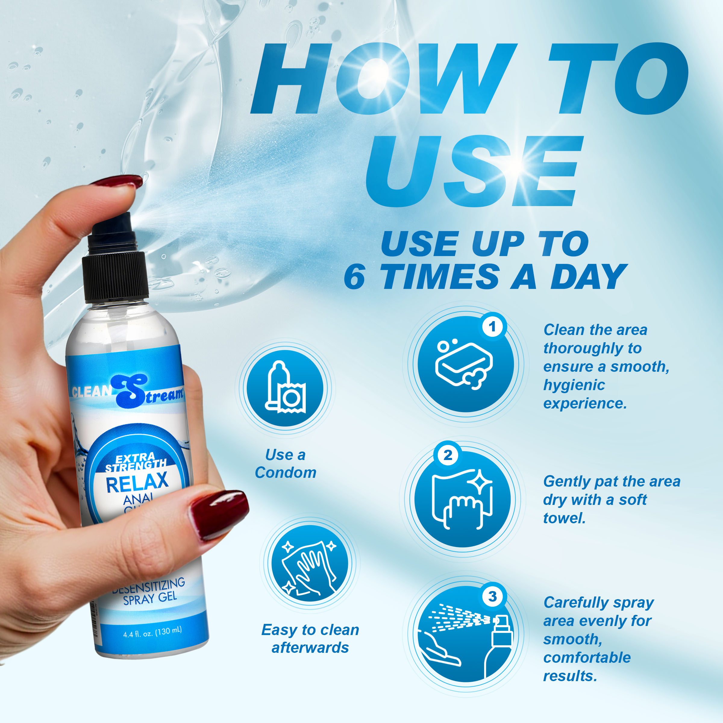 Relax Extra Strength Anal Lube - 4.4 oz - Image 5