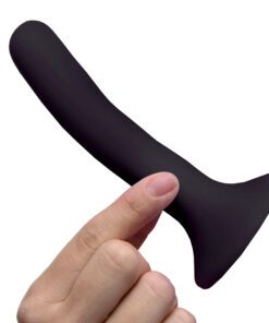 Black Silicone Strap-On Dildo - Small