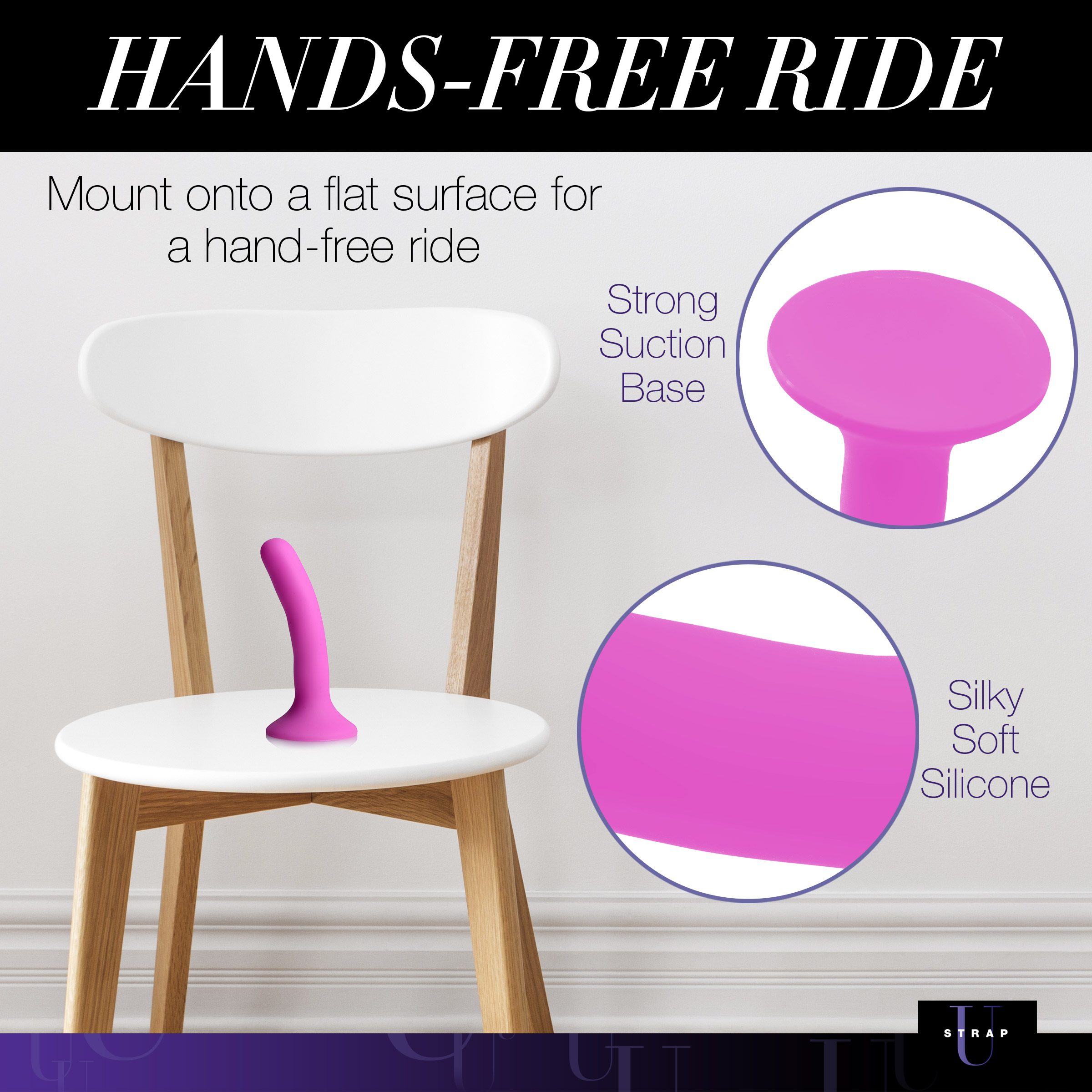 Pink Silicone Strap-On Dildo - Small - Image 2