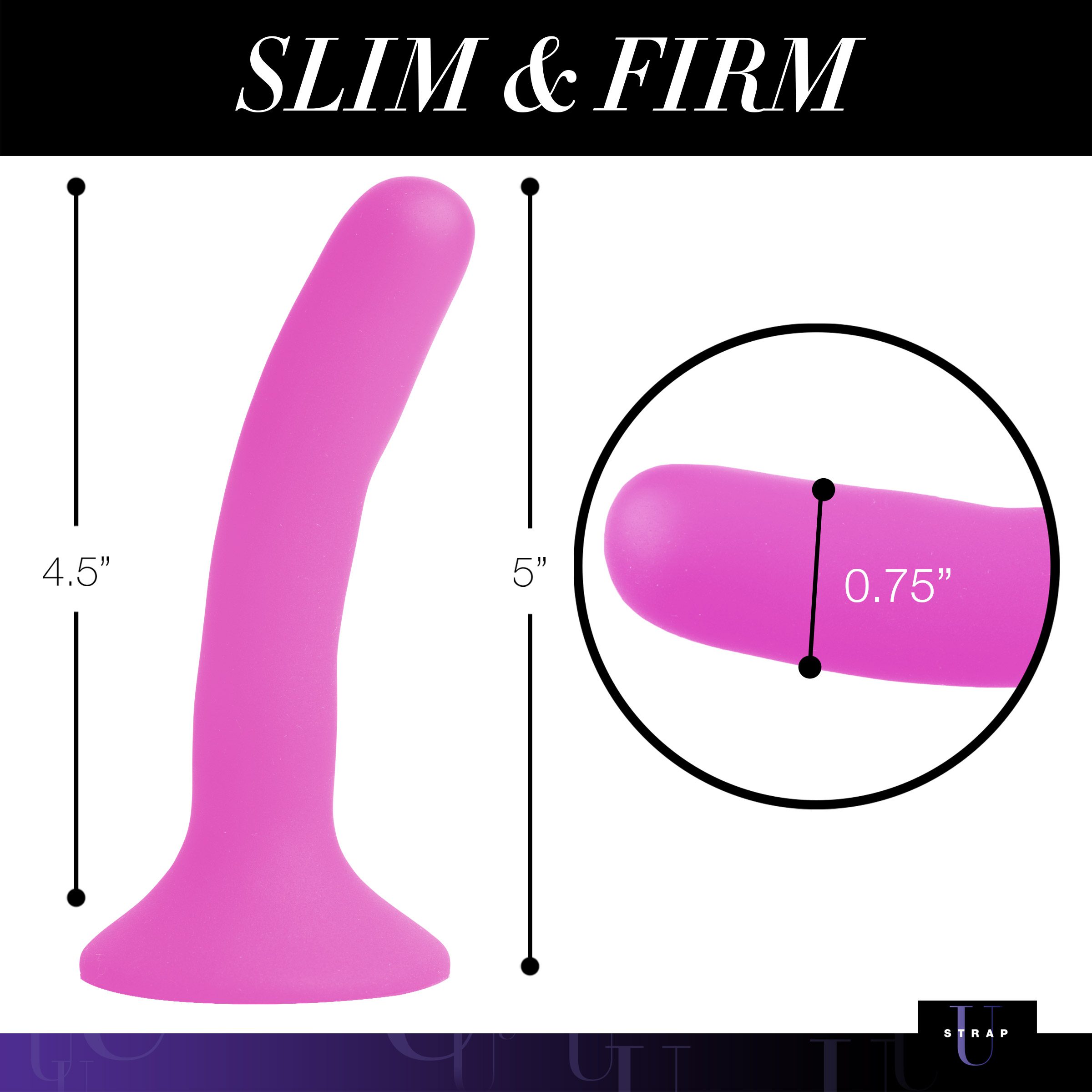 Pink Silicone Strap-On Dildo - Small - Image 3
