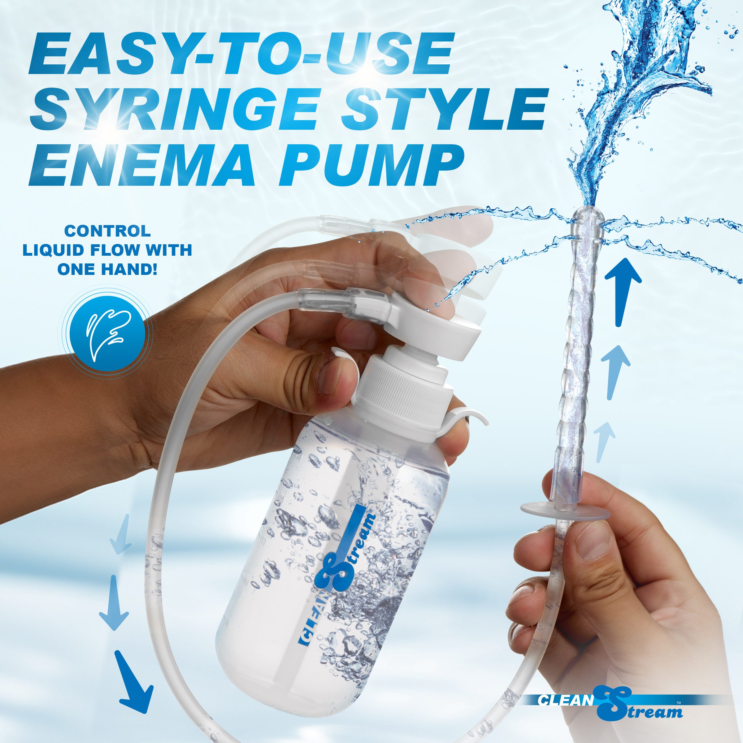 Pump Action Enema Bottle with Nozzle - Image 2