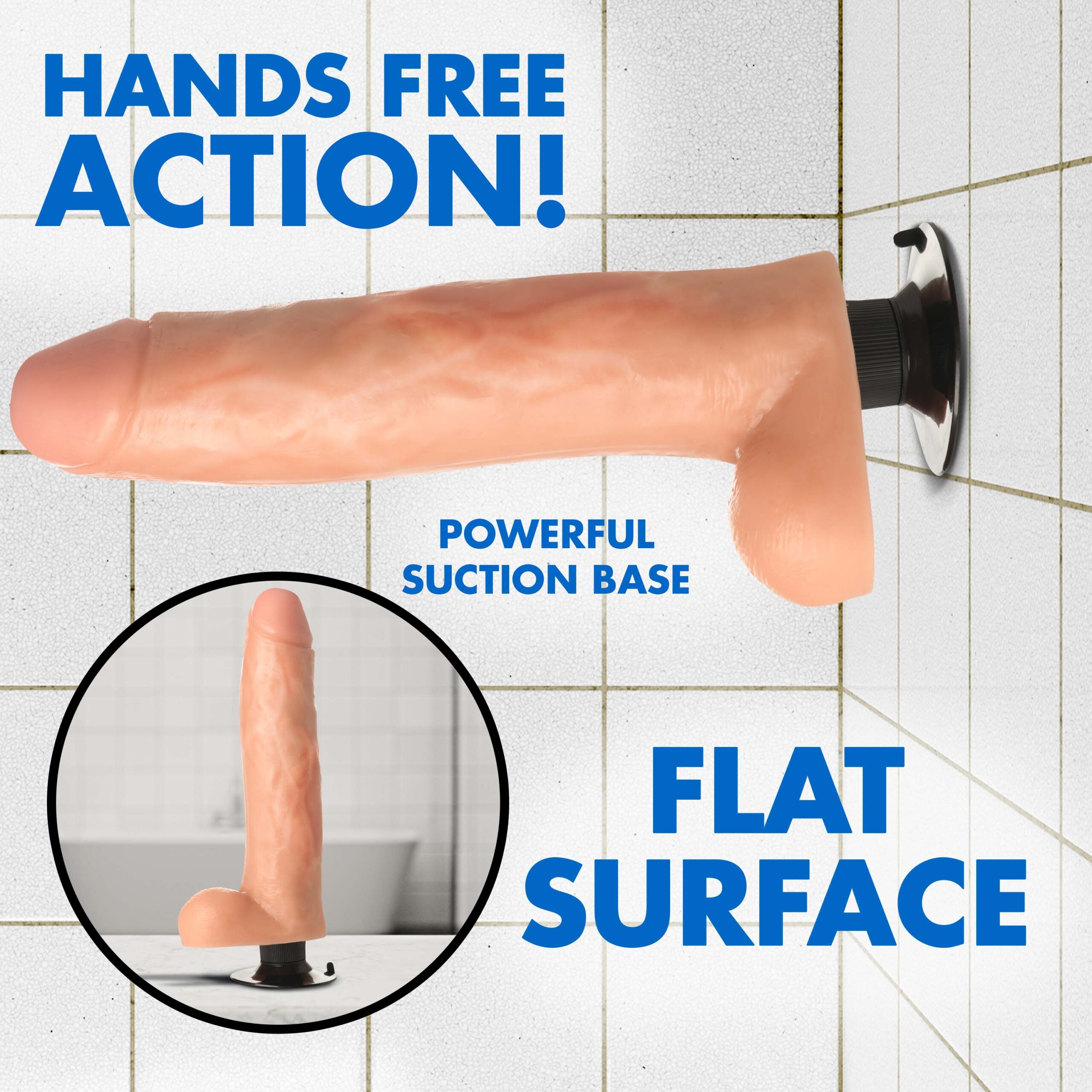 JOCK 11 Inch Vibrating Dong with Balls - Image 4