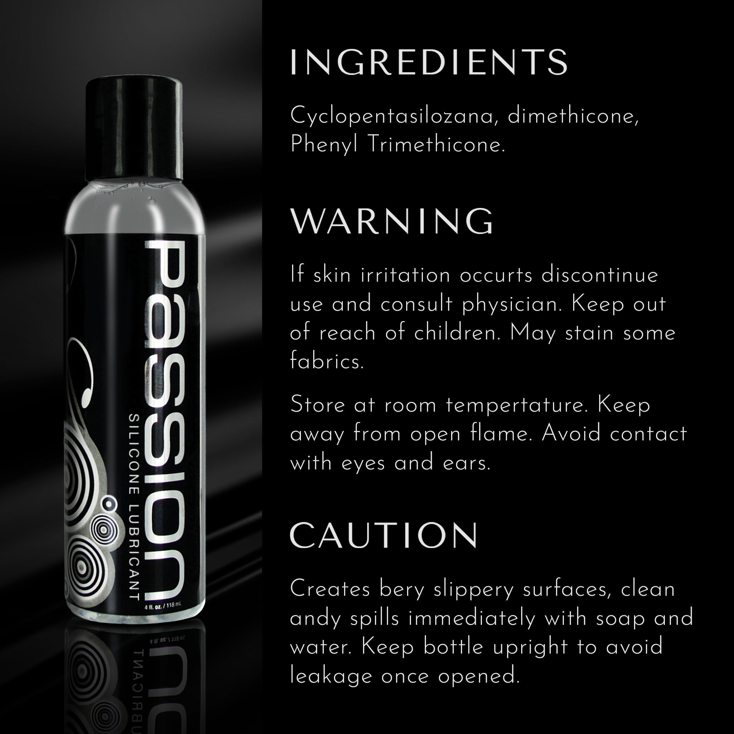 Passion Premium Silicone Lubricant - 4 oz - Image 8