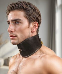 Padded Leather Locking Posture Collar