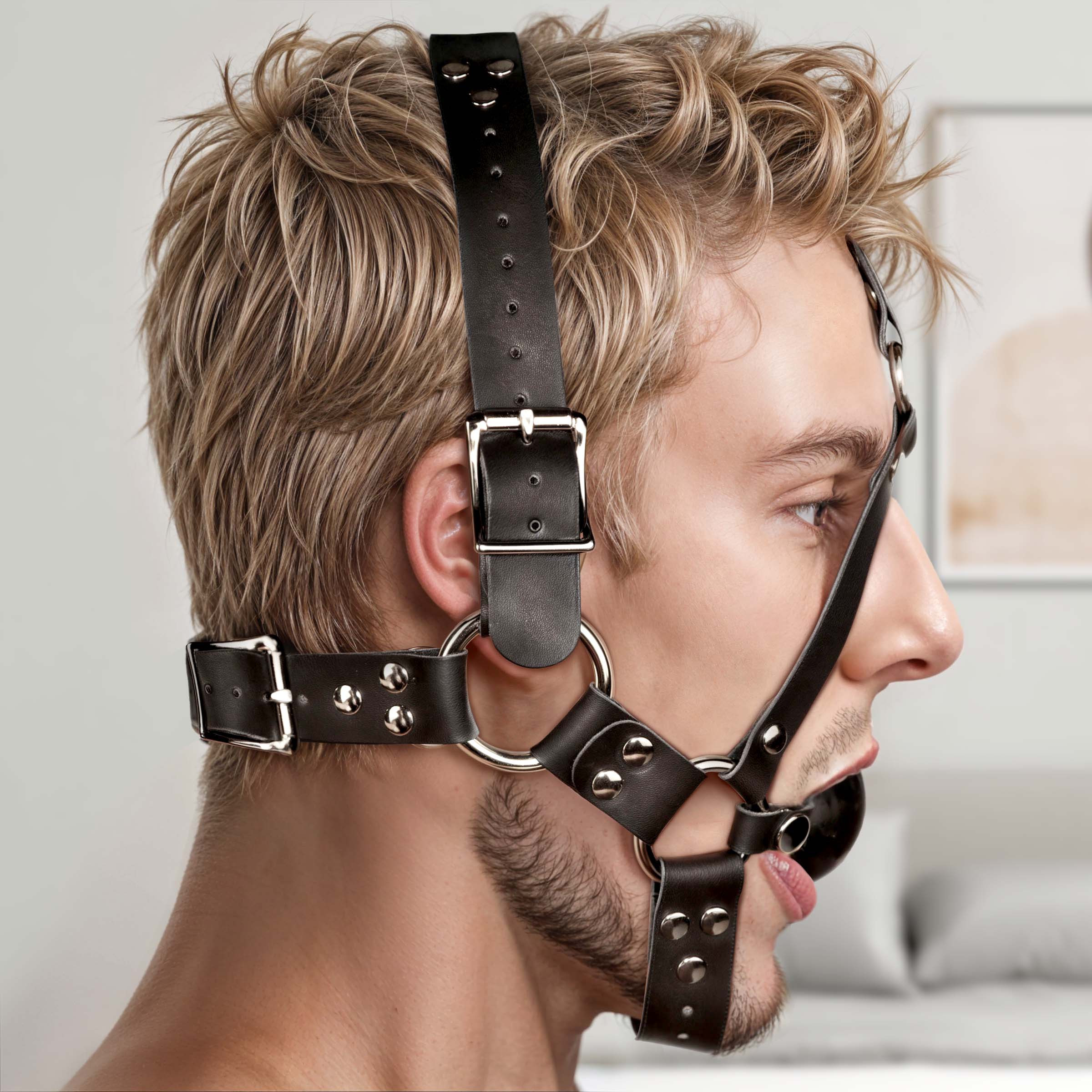 Leather Ball Gag Harness - Image 4