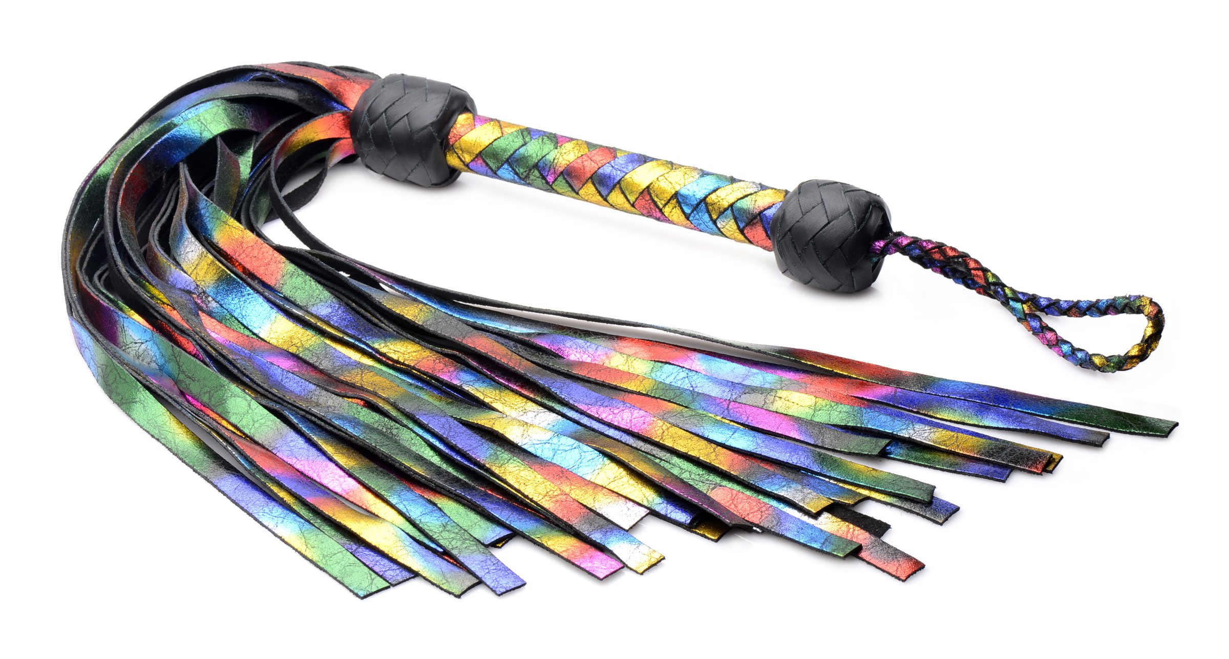 Rainbow Leather Flogger - Image 3
