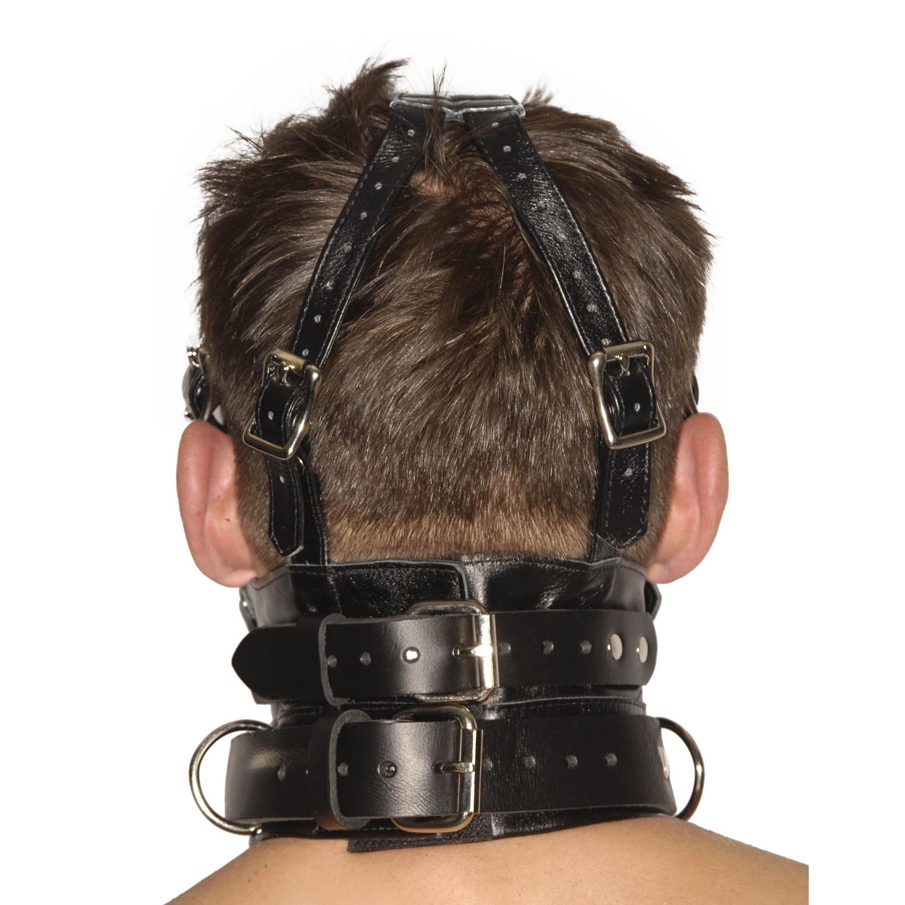 Strict Leather Premium Muzzle with Blindfold and Gags - Image 4