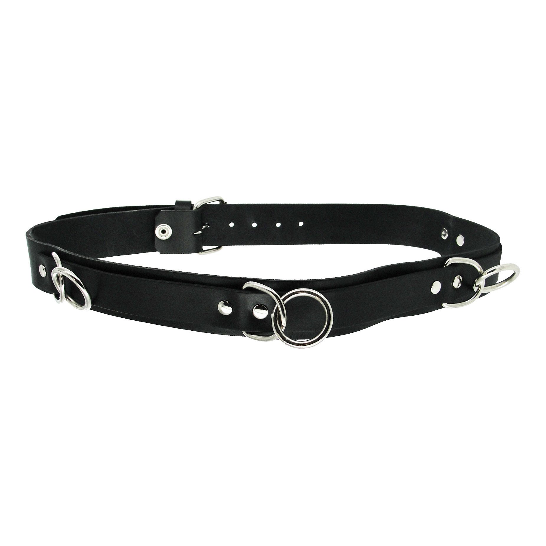 Strict Leather Punk Bondage Belt - Image 2