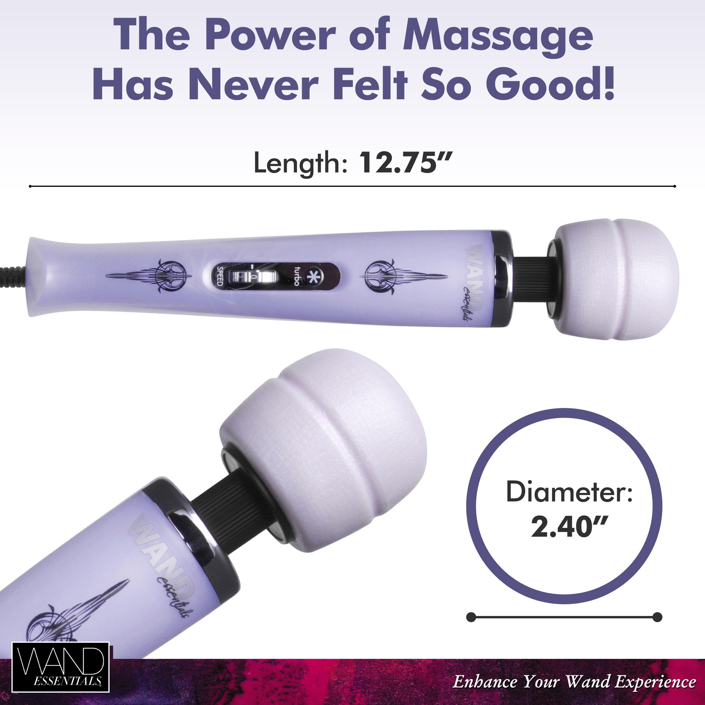 Wand Essentials 8 Speed Turbo Pearl Massager - 110V - Image 4