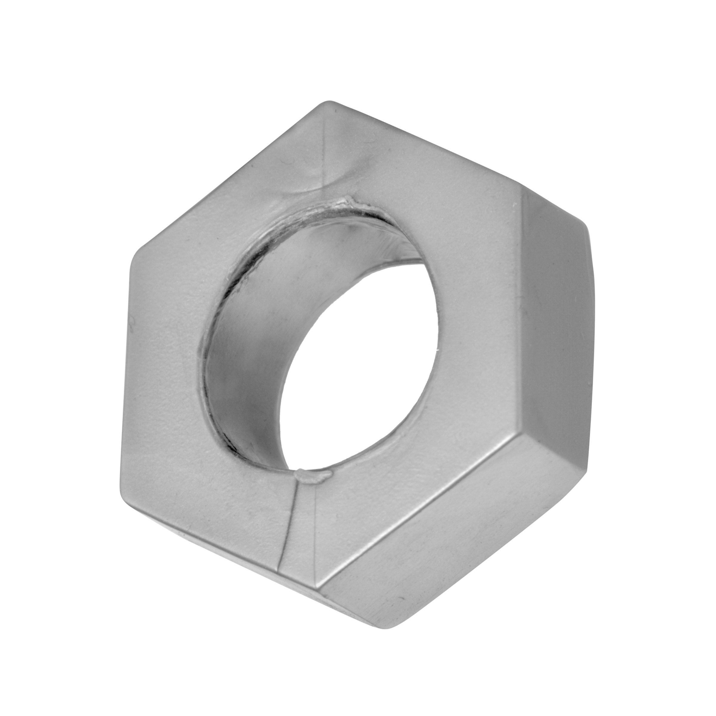Silver Hex Heavy Duty Cock Ring and Ball Stretcher - Image 2