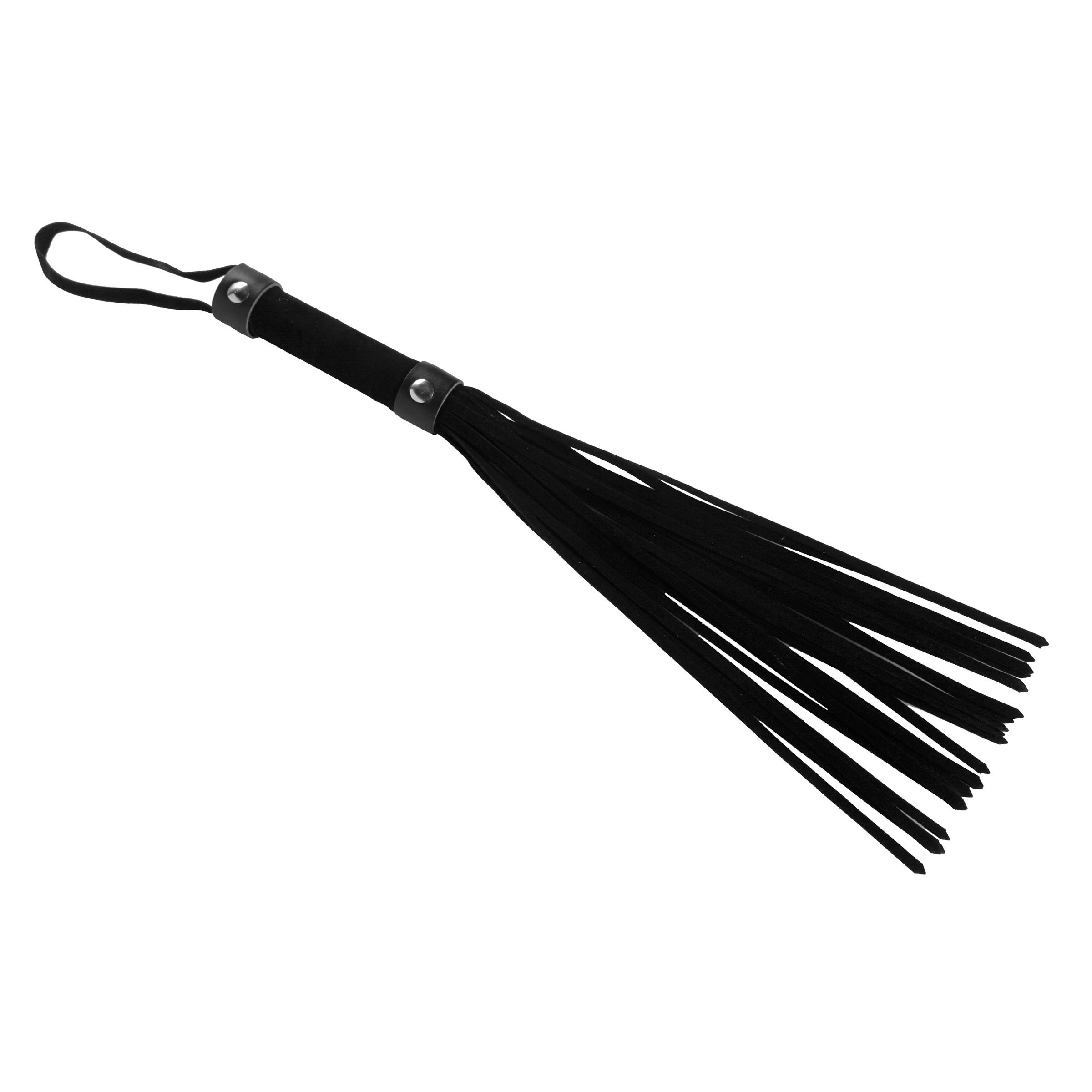 Short Vegan Leather Flogger - Black - Image 2