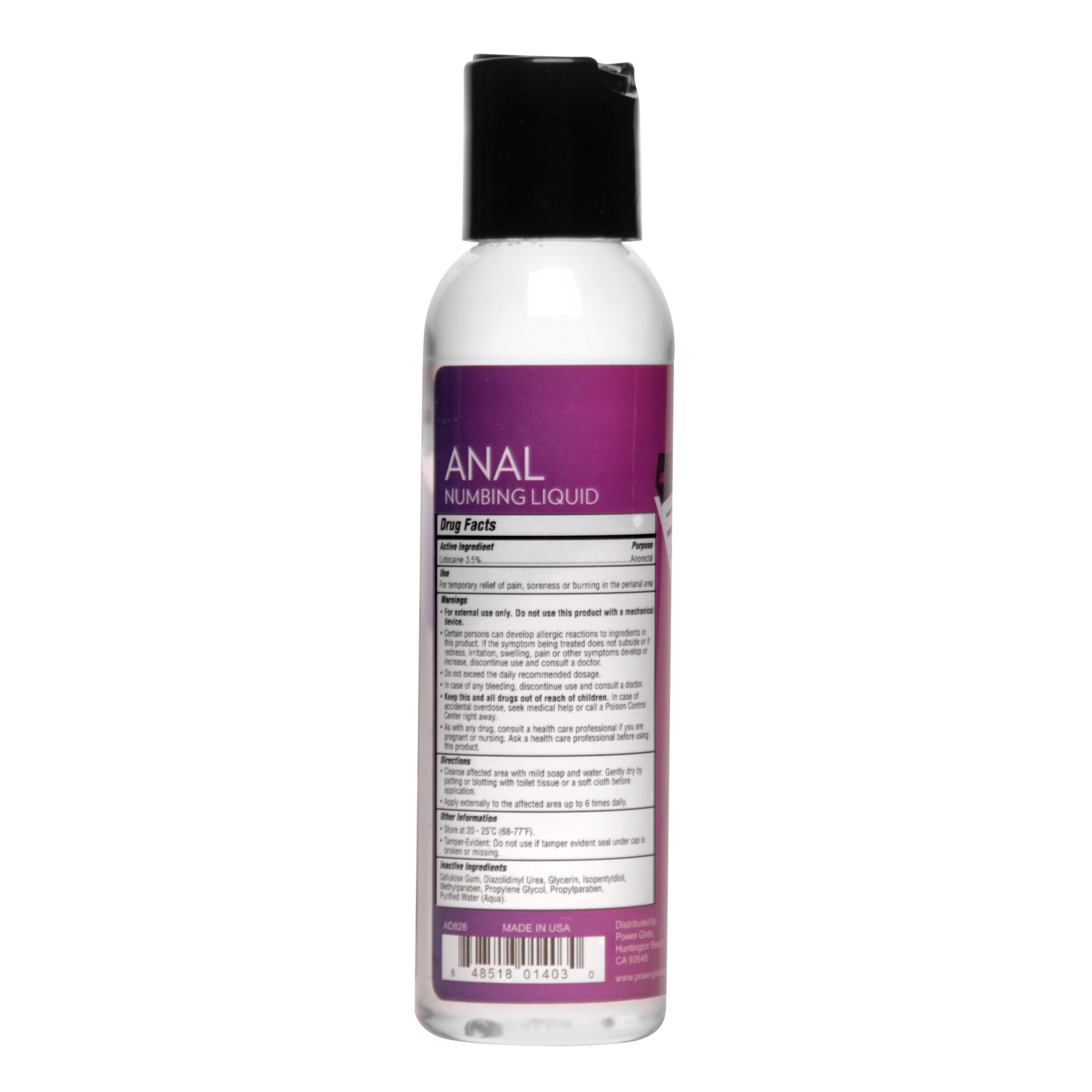 Power Glide Anal Numbing Personal Lubricant- 4 oz - Image 2