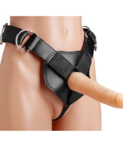 Flaunt Heavy Duty Strap On Harness with Dildo