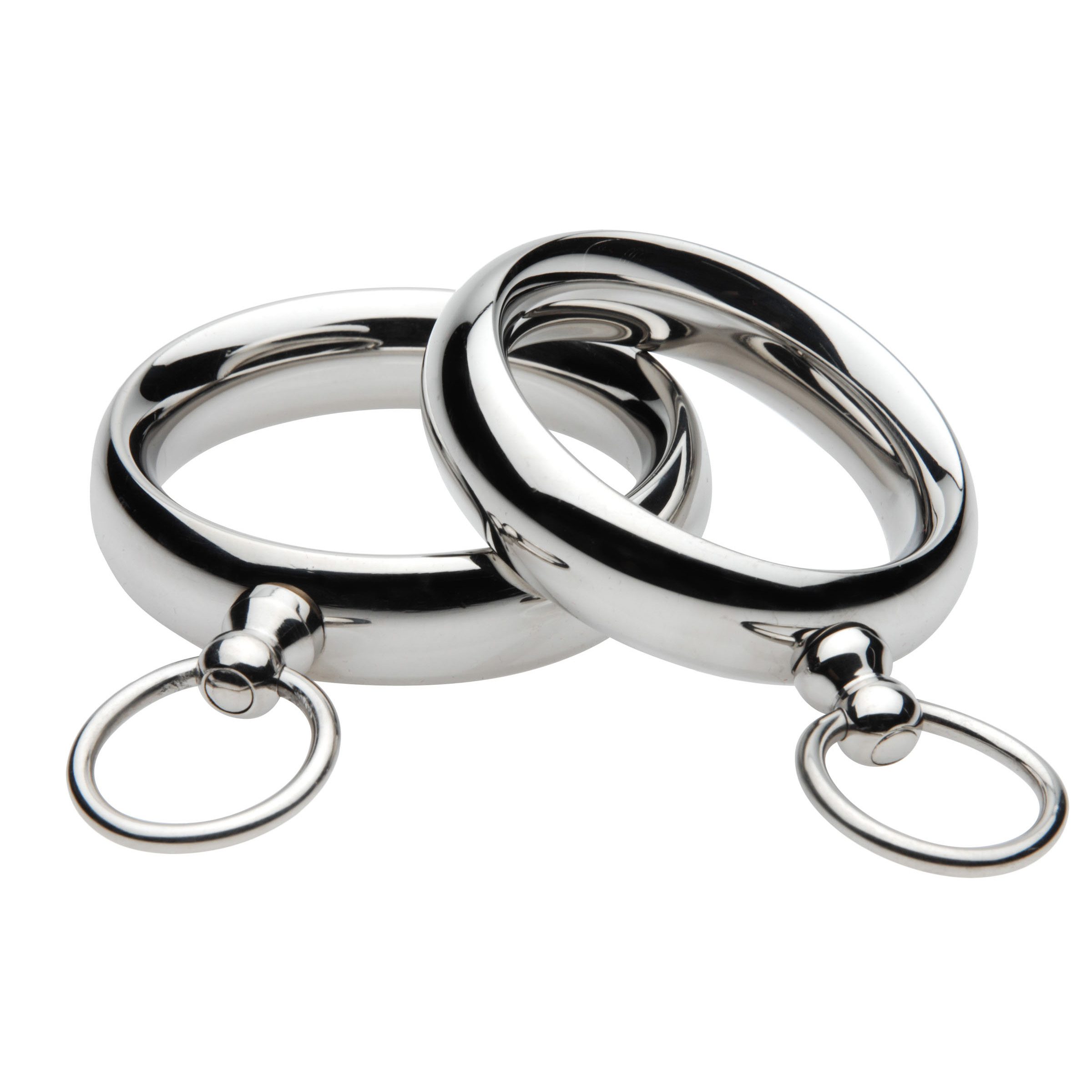 Lead Me Stainless Steel Cock Ring- 1.95 Inch - Image 2
