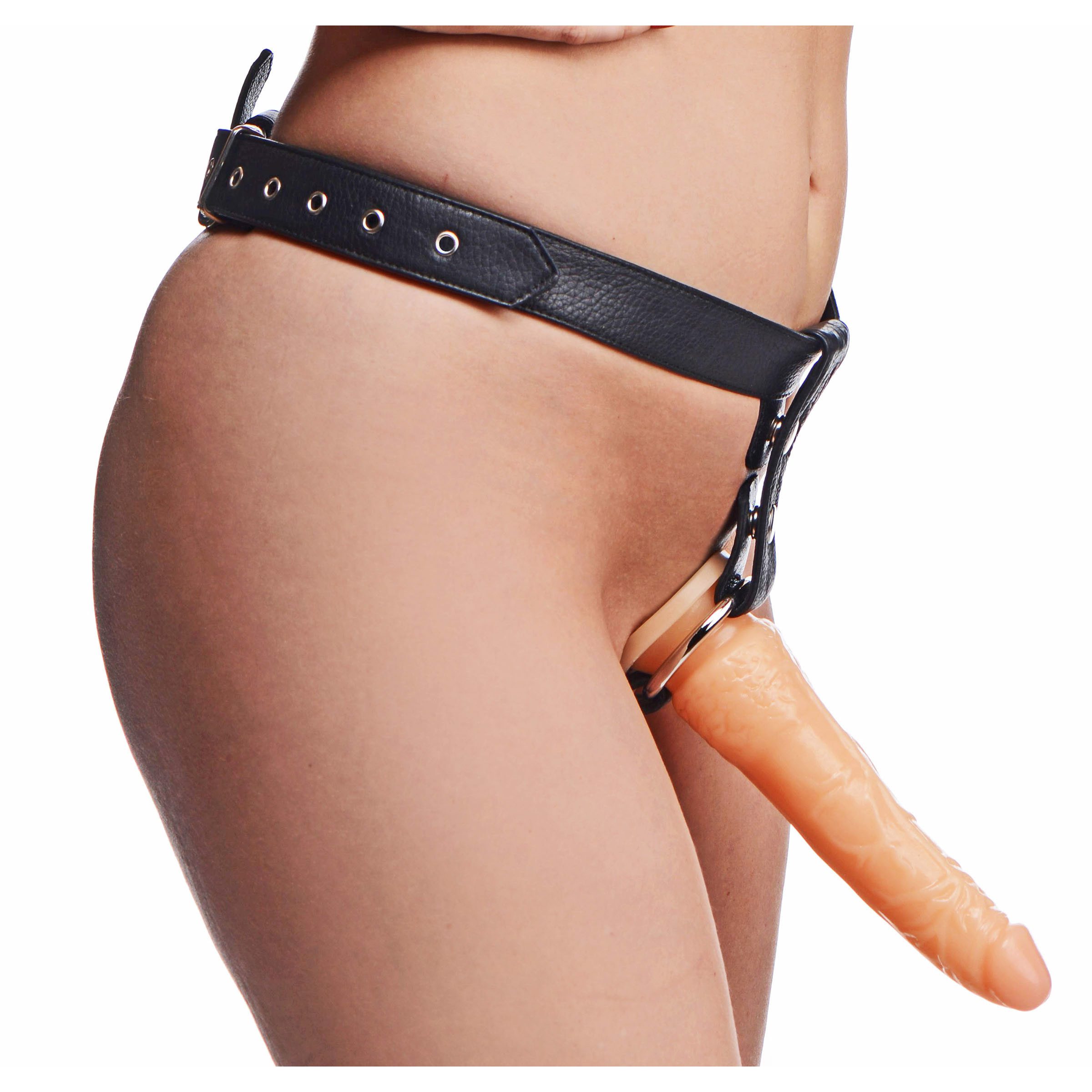 Slim Leather Strap On Harness Kit with Dildo - Image 2