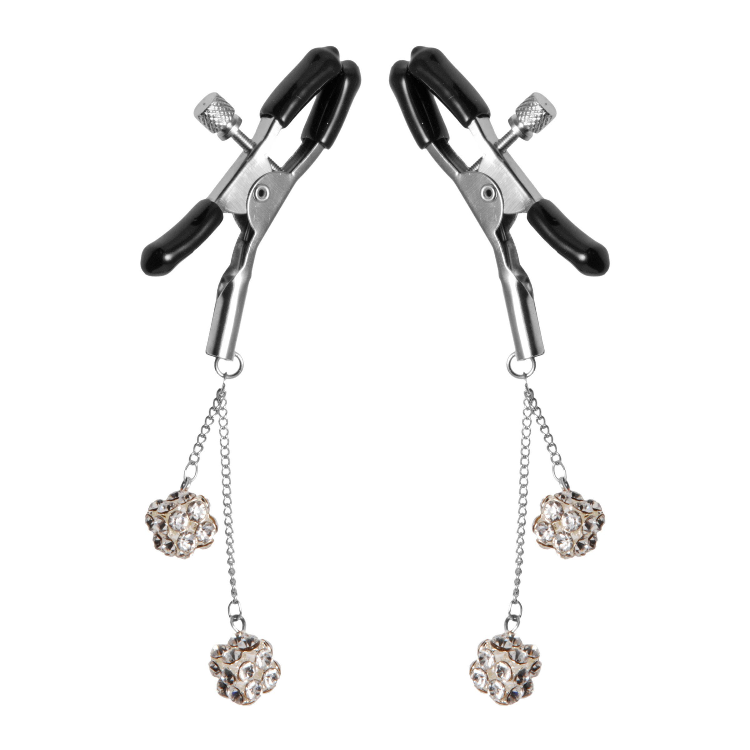 Ornament Adjustable Nipple Clamps with Jewel Accents - Image 3