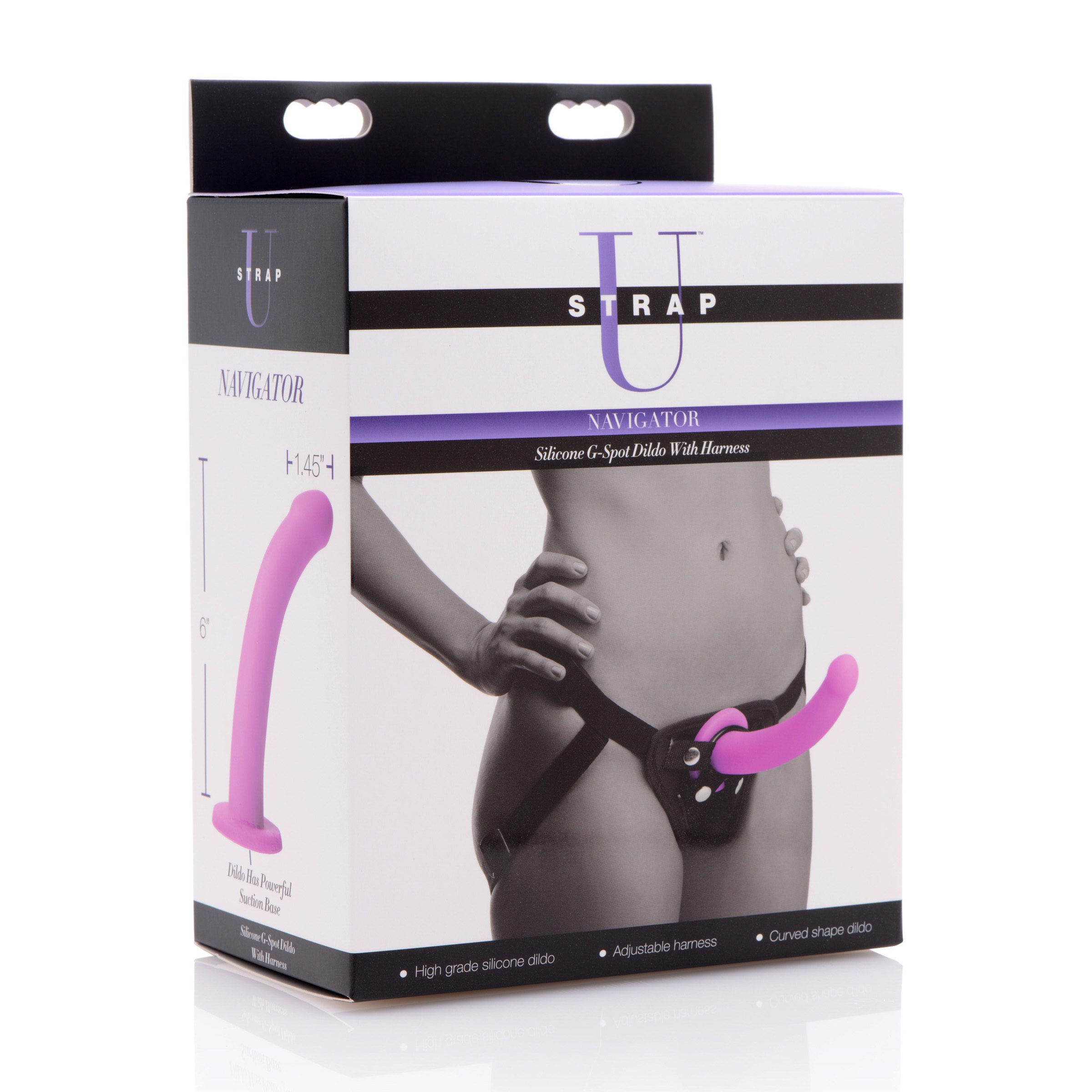 Navigator Silicone G-Spot Dildo with Harness - Image 6