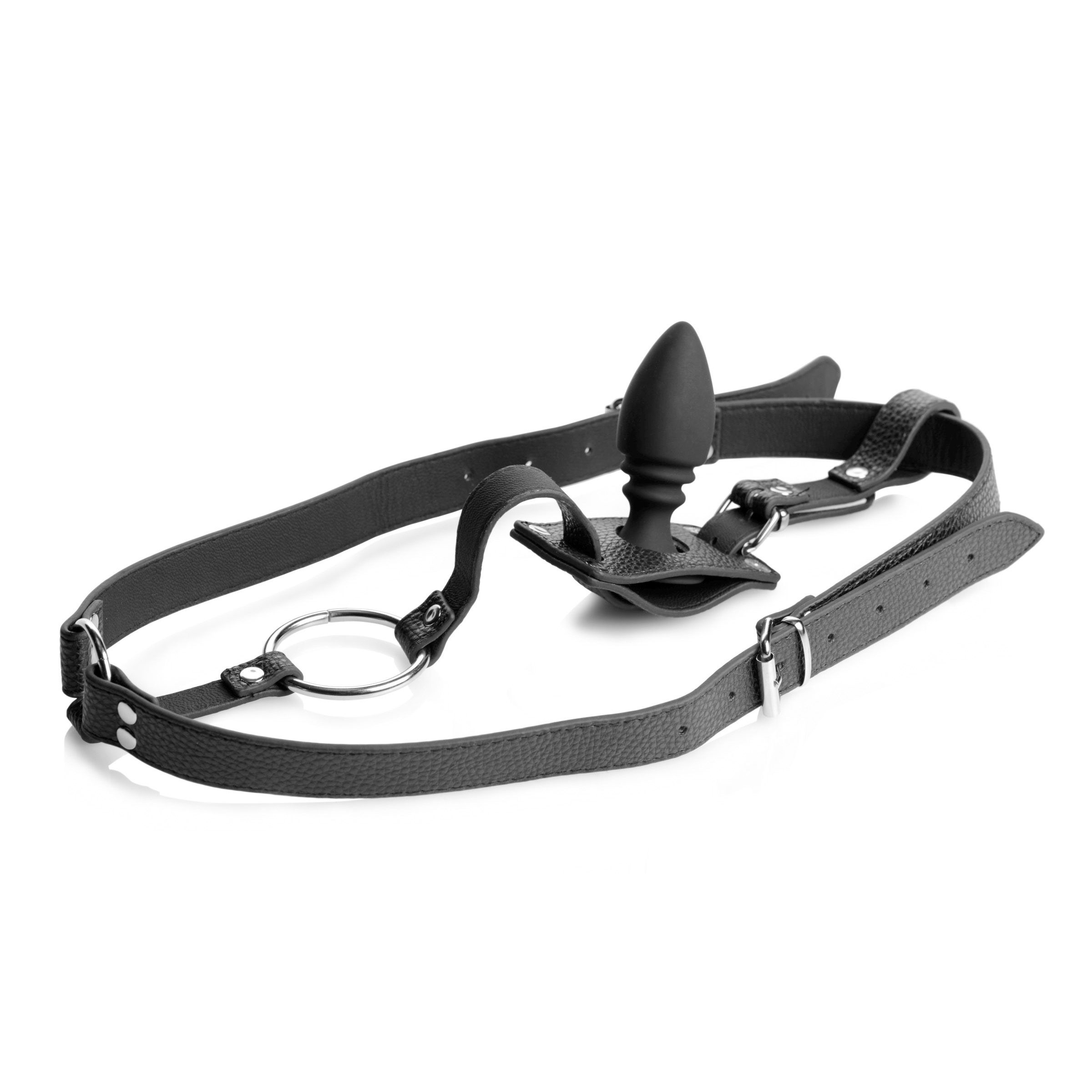 Male Cock Ring Harness with Silicone Anal Plug - Image 2