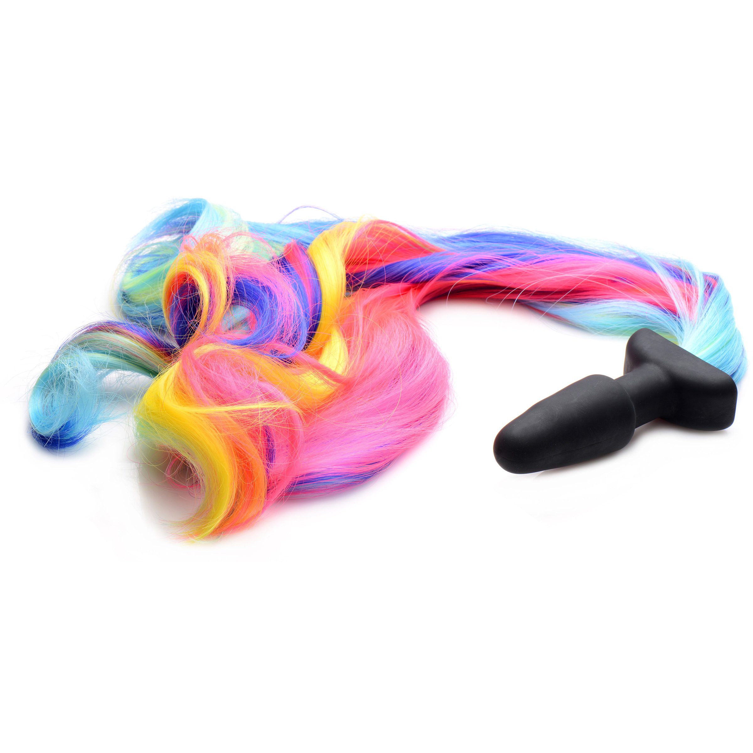 Rainbow Pony Tail Anal Plug - Image 3