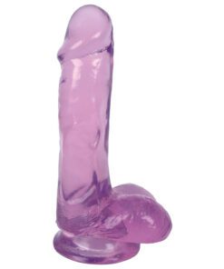 6 Inch Slim Stick with Balls Grape Ice Dildo