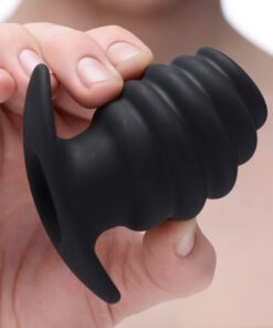 Hive Ass Tunnel Silicone Ribbed Hollow Anal Plug - Medium