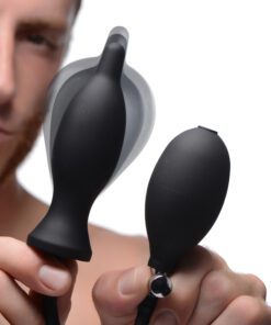 Dark Inflator Silicone Inflatable Anal Plug
