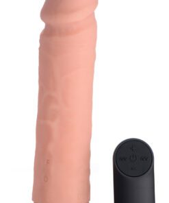 Big Shot Vibrating Remote Control Silicone Dildo - 8 Inch