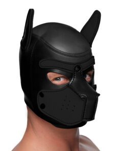 Spike Neoprene Puppy Hood - Black