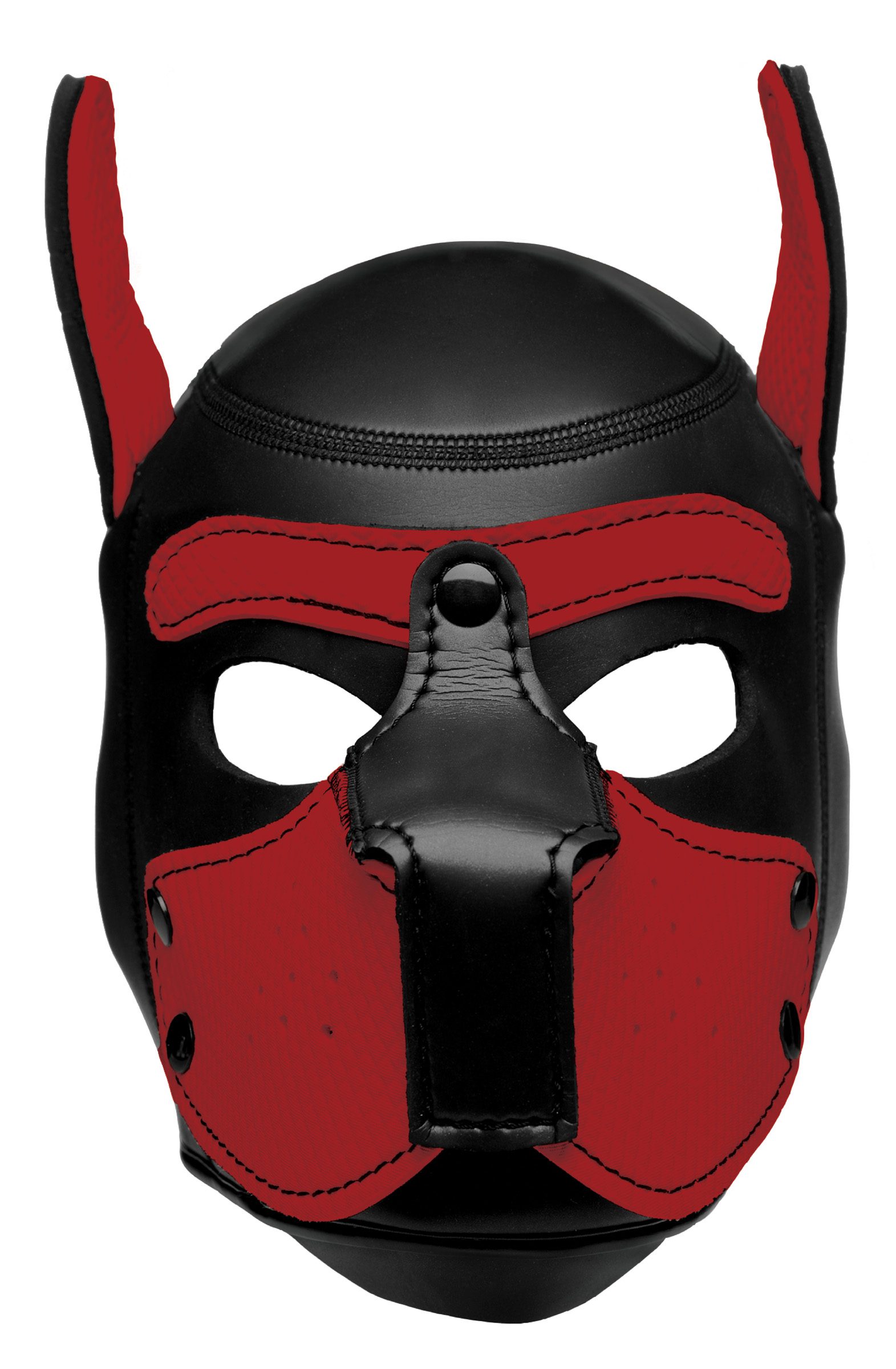 Spike Neoprene Puppy Hood - Red - Image 3