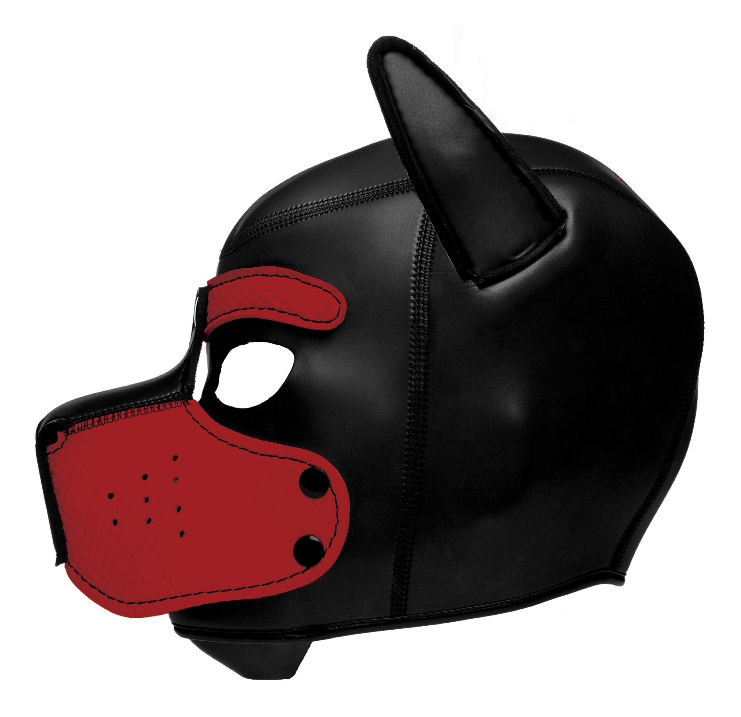 Spike Neoprene Puppy Hood - Red - Image 4