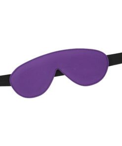 Blindfold Padded Leather - Purple and Black