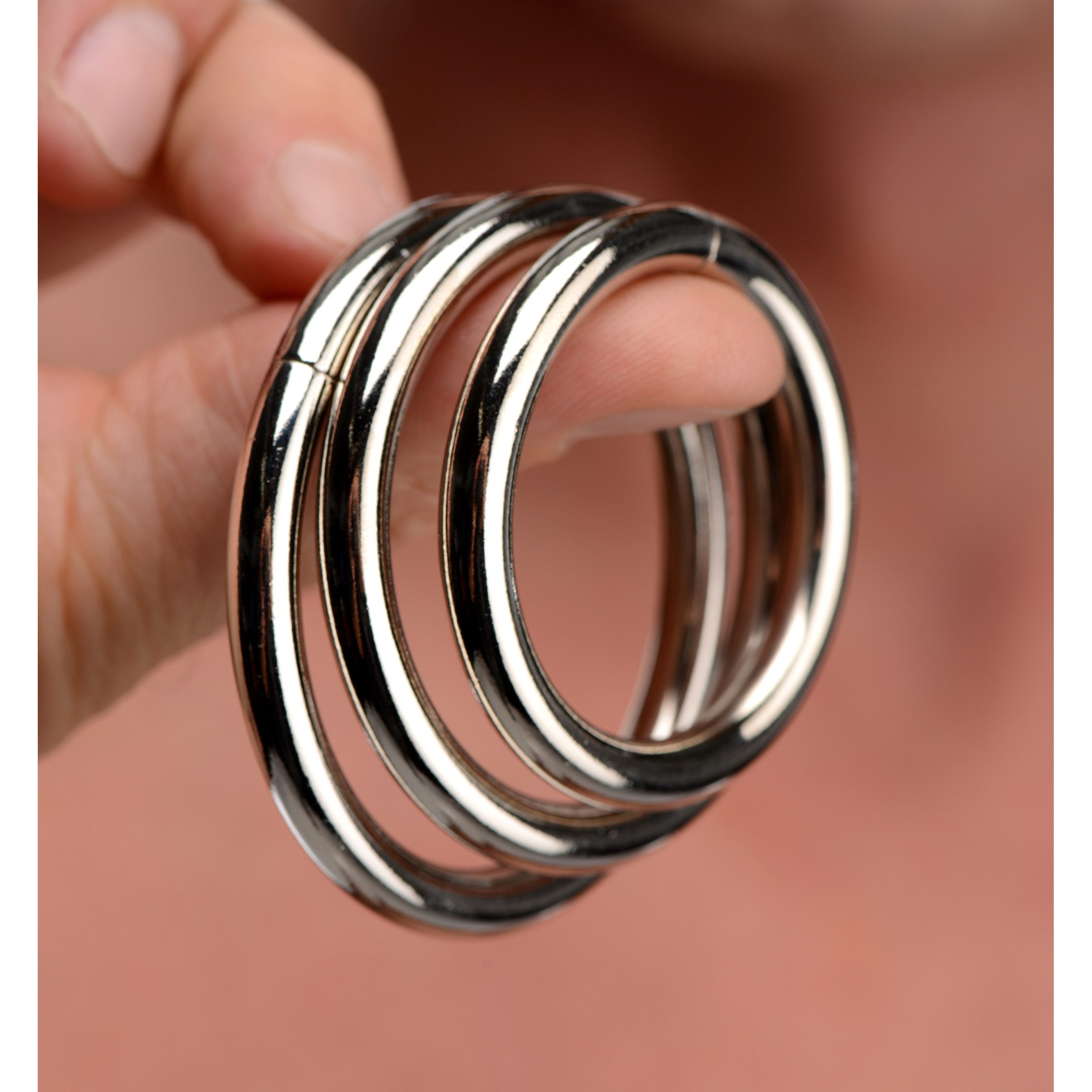 Trine Steel Ring Collection - Image 2