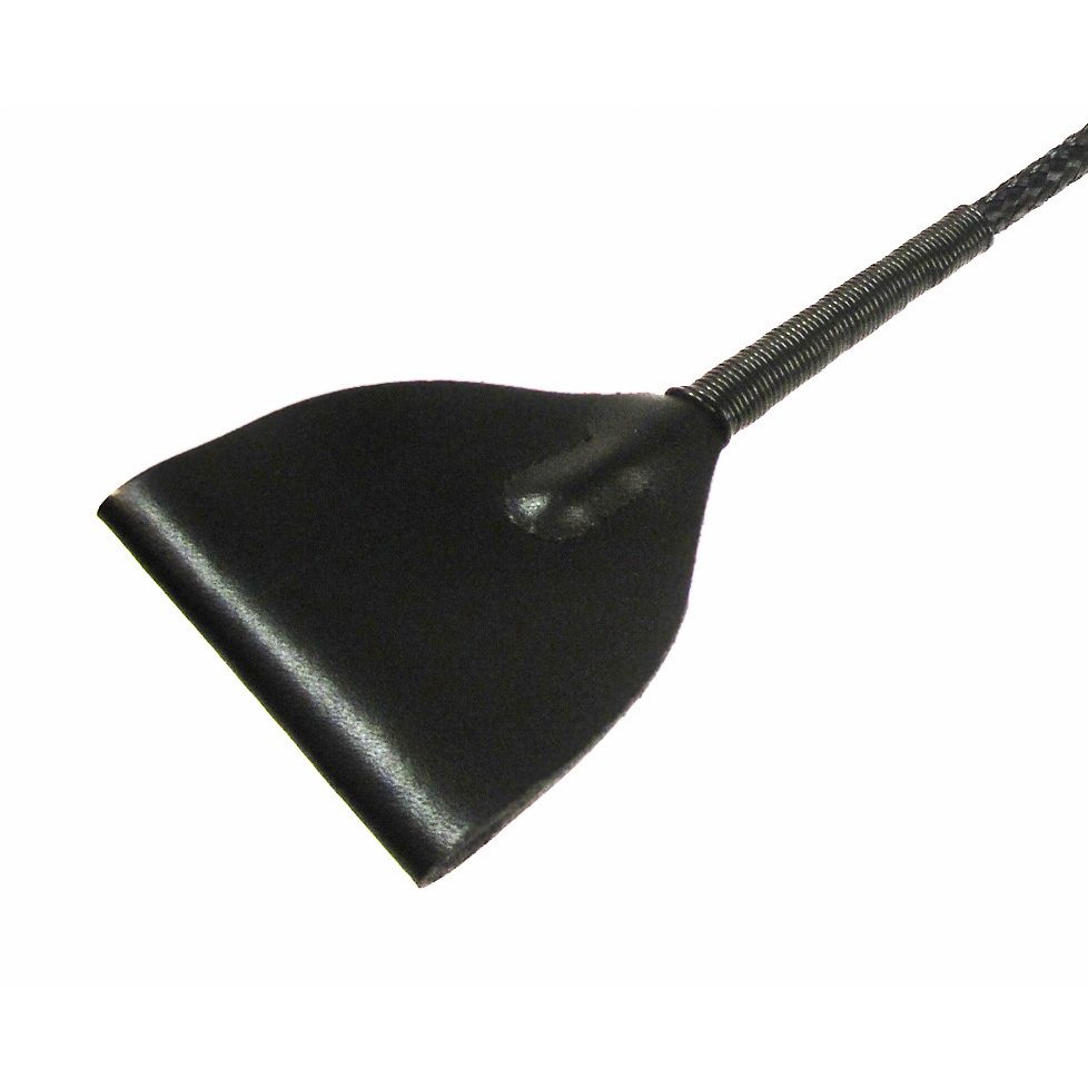 Mare Black Leather Riding Crop - Image 2
