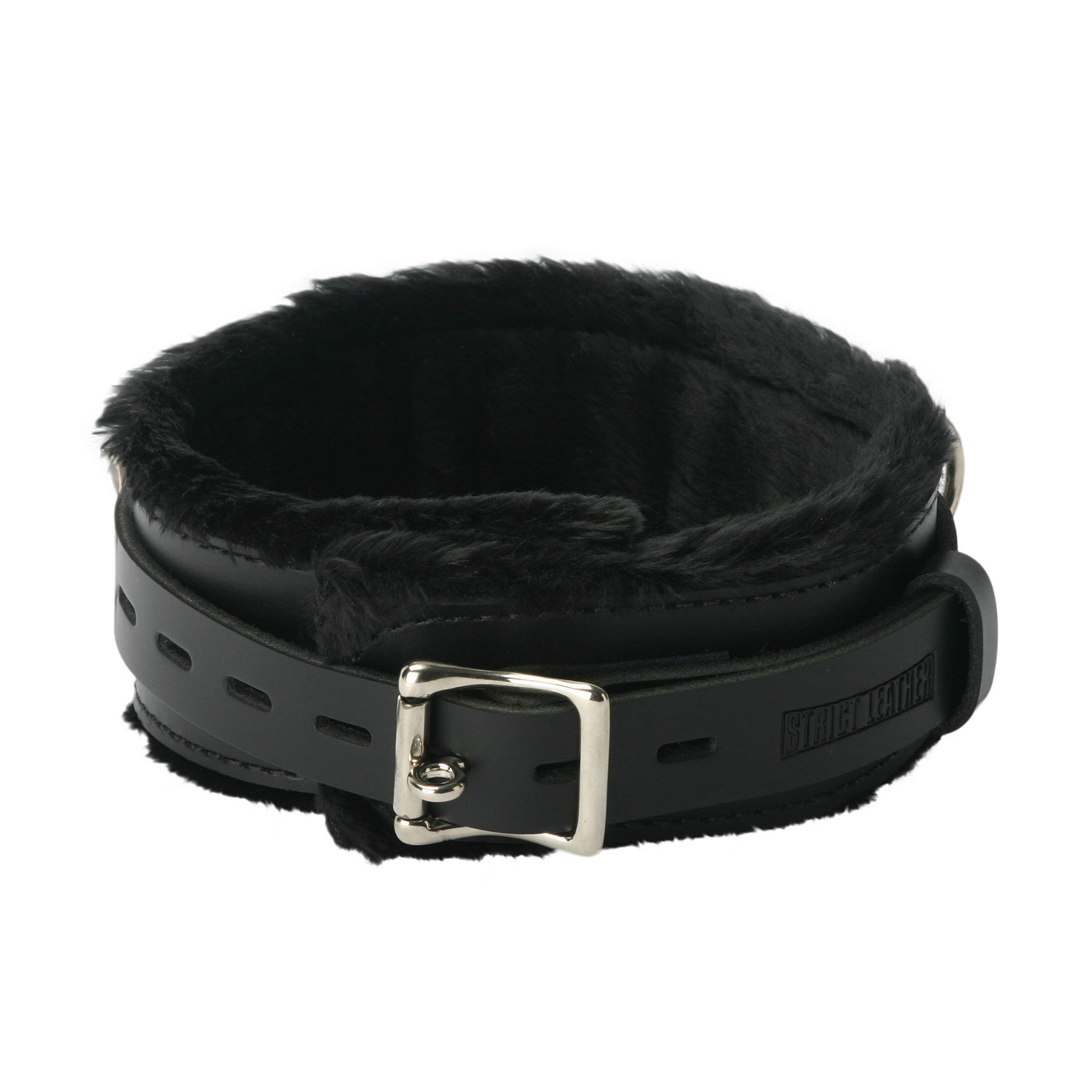 Strict Leather Premium Fur Lined Locking Collar- XL - Image 3