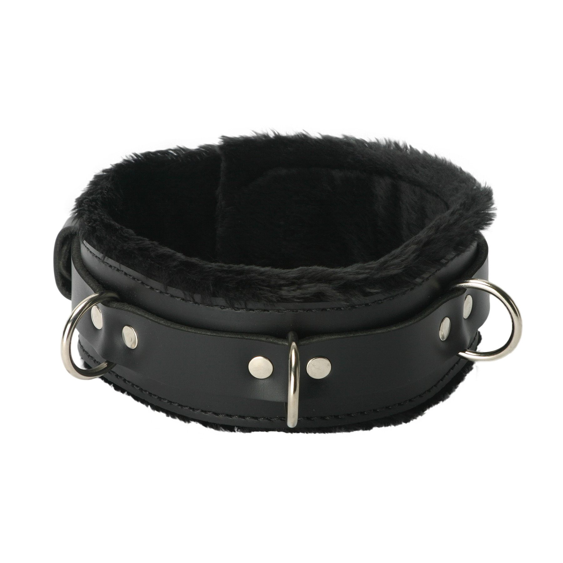 Strict Leather Premium Fur Lined Locking Collar- XL - Image 2