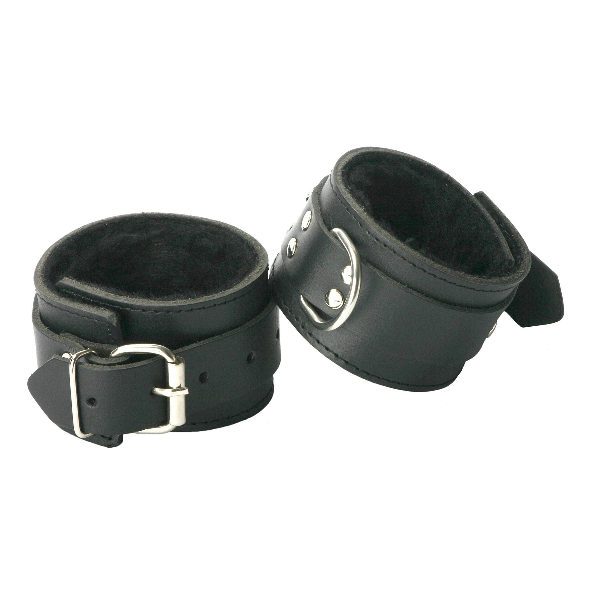 Strict Leather Fur Lined Ankle Cuffs - Image 2